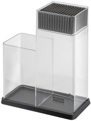 Kuhn Rikon Colori® Utensilienhalter und Messerblock - grau/transparent