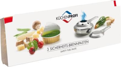 Küchenprofi Sicherheits-Brennpaste, 3 Stück