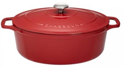 Chasseur Bräter oval in rot