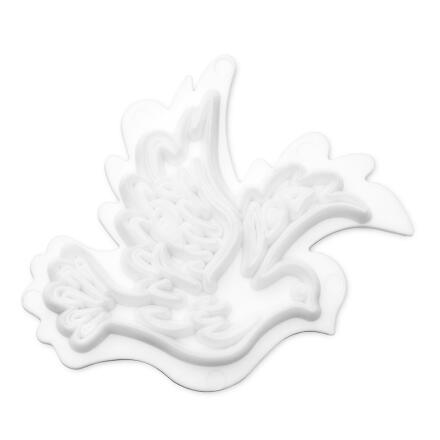 Städter Kunststoff-Ausstecher-Form Taube 5 cm Weiß