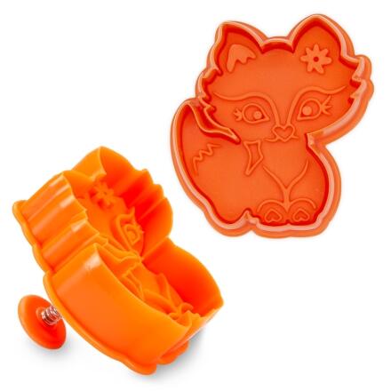 Städter Kunststoff-Ausstecher-Form Fuchs 6,5 cm Orange