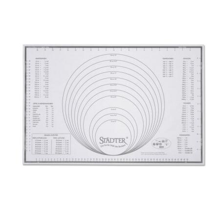 Städter Silikonform Silikon-Unterlage - Maxi 60 x 40 cm Weiß