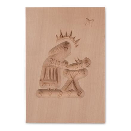 Städter Holzserie Maria mit Krippe 5,5 x 8 cm