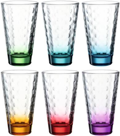 Leonardo Trinkglas OPTIC 6 Stück farbig sortiert 300 ml