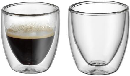 WMF Kult doppelwandige Espressotassen Glas Set 2-teilig