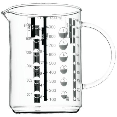 WMF Messbecher Gourmet aus Glas, 1 Liter