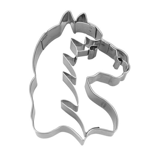 Städter Ausstechform Pferdekopf - Mini, 1,5 Cm, Edelstahl, Silber