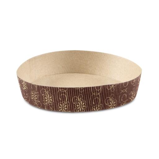 Ecopack Runde Backformen Aus Papier – 8 Stück, 25x2,5 Cm, Backofenfest Bis 220°C, Antihaftbeschichtet