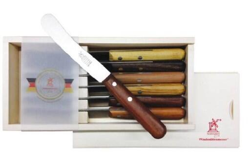 Windmühlenmesser Frühstücksmesser – Rostfreie Klinge, Griff Aus Pflaumenholz, Scharf