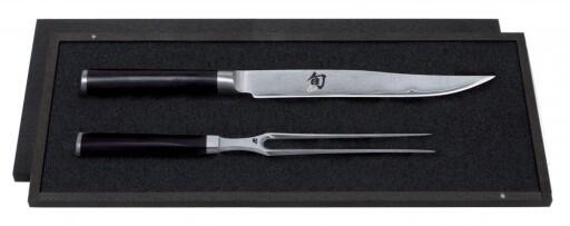 Tramontina Tranchierset CENTURY – Messer & Gabel Aus Edelstahl 1.4110, Schwarz, 2-teilig