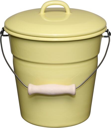 Riess Emaille Bioeimer mit Deckel 20 cm, 3,5 l nilgrün