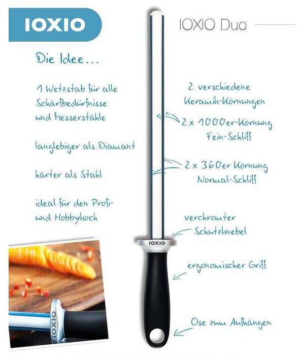IOXIO Keramische messenslijper Duo 260 cm, MS-0109VU