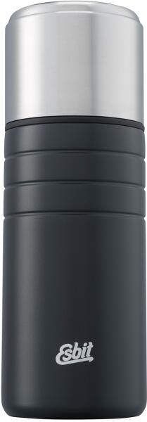 Esbit MAJORIS Edelstahl Isolierflasche mit doppelwandigem Edelstahl-Becher, 0.5L, Schwarz