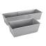 St&auml;dter Backform Kastenform 20-35 x 10,5 cm / H 7 cm Silber auszieh 2.100 ml
