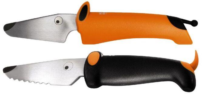 Kinderkitchen Dog Knife Set - Black & Orange - 2 Piece Set