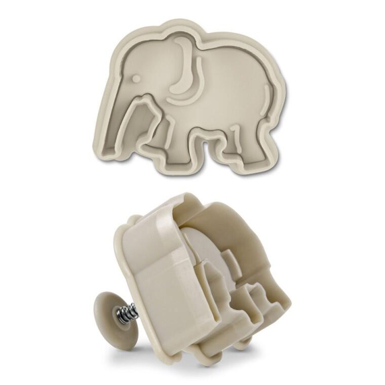 Städter Kunststoff-Ausstecher-Form Elefant 5,5 cm Grau - KochForm