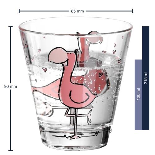 Leonardo Kinderbecher BAMBINI 215 ml Flamingo, 6er-Set