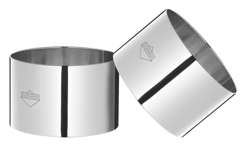Kuchenprofi K0904982806 Stainless Steel Dessert and Dinner Rings, Diameter 7.5 cm, Diameter 5 cm