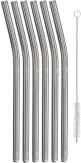 WMF Baric Glasstrohhalme-Set 7-teilig, gebogen + 1 Reinigungsbürste
