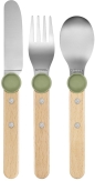 Opinel Kinder-Besteck-Set Le petit Gourmet, 3-teilig in olivgrün