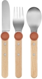 Opinel Kinder-Besteck-Set Le petit Gourmet, 3-teilig in koralle