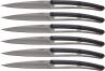 deejo Tafelmesser Serrated, Ebenholz / Titan Grau, 6 Stk.