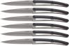 deejo Tafelmesser, Ebenholz / Titan Grau, 6 Stk.