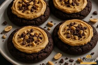 Schoko Crumble Cookies mit Erdnuss Topping