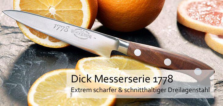 Dick Messerserie Jubiläumsmesser 1778 - Extrem scharfer & schnitthaltiger Dreilagenstahl