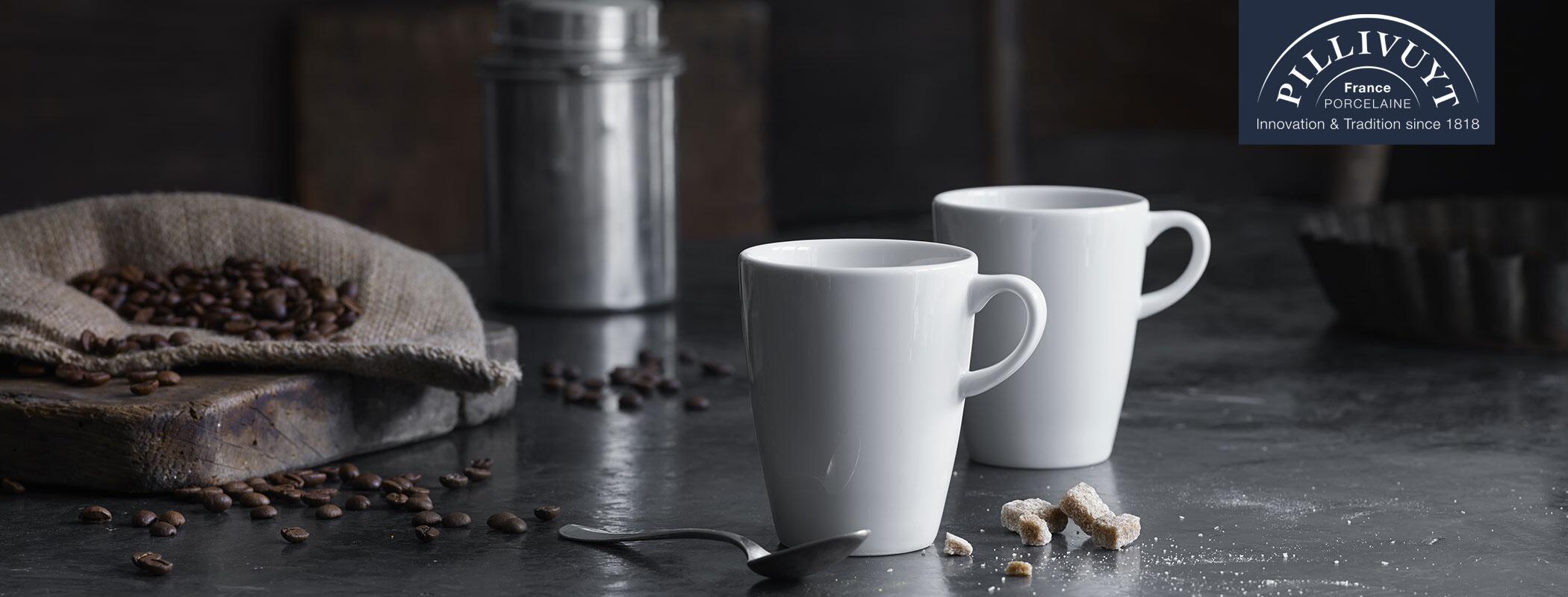 Pillivuyt Tassen - Halten Tee, Kaffee oder Kakao länger warm