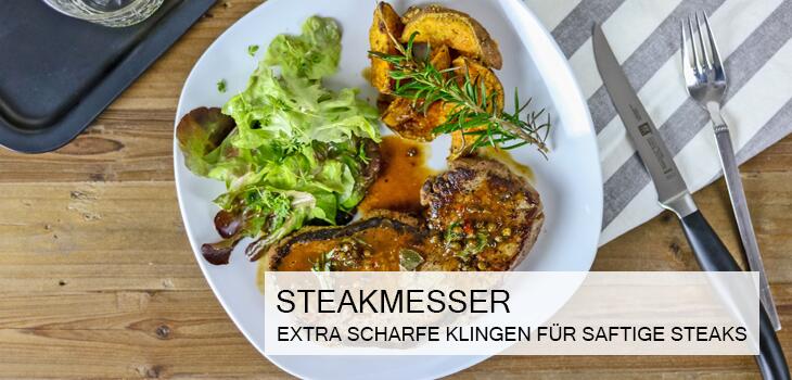 Steakmesser - Extra scharfe Klingen für saftige Steaks